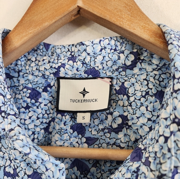 Tuckernuck Blue Hydrangea Hayes Shirt Dress - Picture 9 of 10